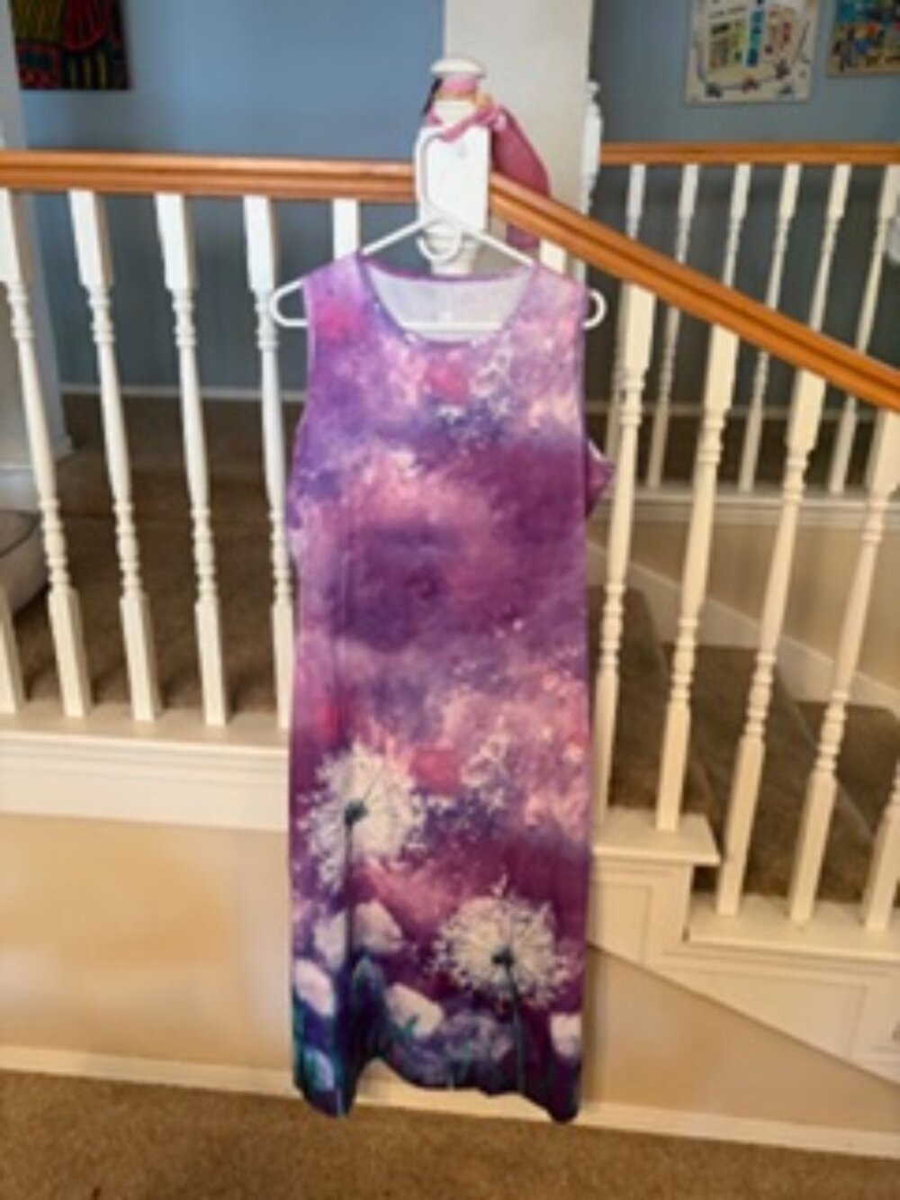 Sleeveless Ankle Length Vibrant Dress - Dandelion Inspired